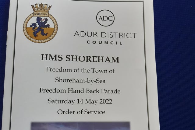 HMS Shoreham bids farewell after 20-year-career. Photo: Elaine Hammond