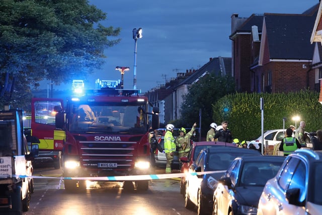 An investigation is underway after a fire broke out at a flat on Chatham Road in Worthing. Photo: Eddie Mitchell