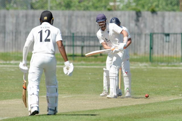 Action from the Worthing CC innings in their home Sussex League division three west victory over Broadwater CC / Picture: Stephen Goodger