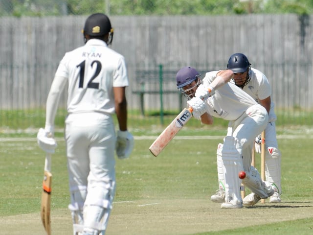 Action from the Worthing CC innings in their home Sussex League division three west victory over Broadwater CC / Picture: Stephen Goodger