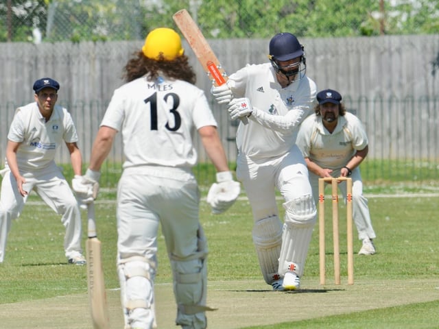 Action from the Worthing CC innings in their home Sussex League division three west victory over Broadwater CC / Picture: Stephen Goodger