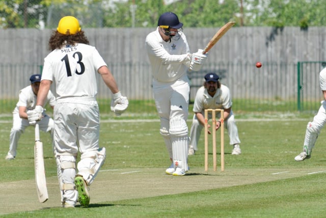 Action from the Worthing CC innings in their home Sussex League division three west victory over Broadwater CC / Picture: Stephen Goodger