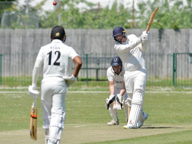 Action from the Worthing CC innings in their home Sussex League division three west victory over Broadwater CC / Picture: Stephen Goodger