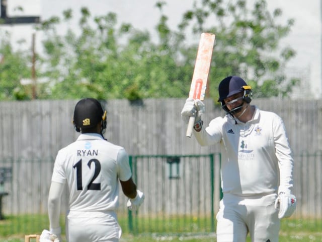 Action from the Worthing CC innings in their home Sussex League division three west victory over Broadwater CC / Picture: Stephen Goodger
