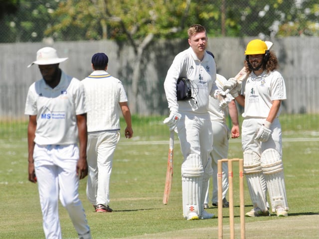 Action from the Worthing CC innings in their home Sussex League division three west victory over Broadwater CC / Picture: Stephen Goodger