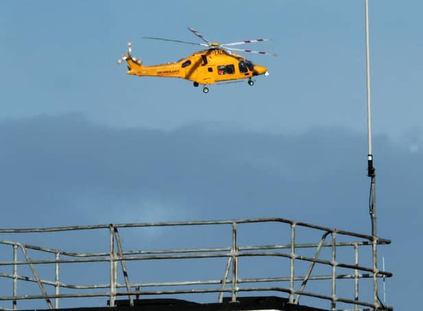 An air ambulance was pictured in the Worthing area. Photo: Eddie Mitchell