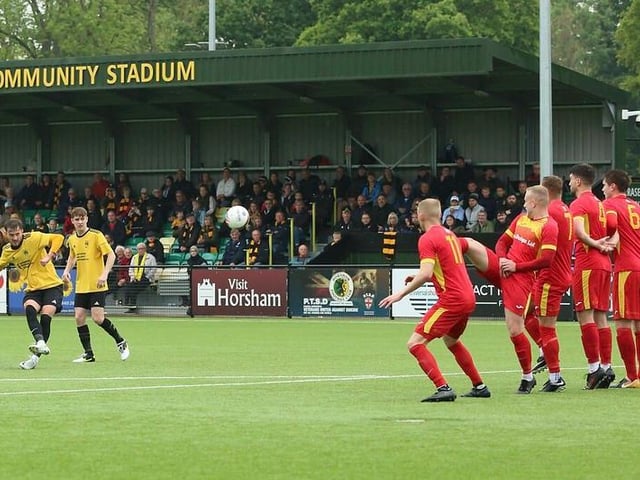 Littlehampton Town take on - and beat - Newhaven in the Peter Bentley Cup final at Horsham FC / Pictures: Martin Denyer