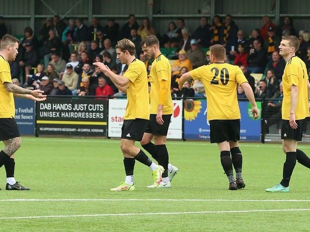 Littlehampton Town take on - and beat - Newhaven in the Peter Bentley Cup final at Horsham FC / Pictures: Martin Denyer