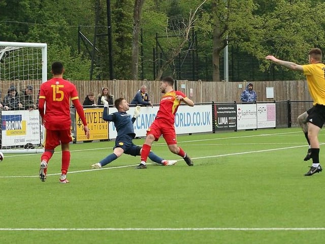 Littlehampton Town take on - and beat - Newhaven in the Peter Bentley Cup final at Horsham FC / Pictures: Martin Denyer