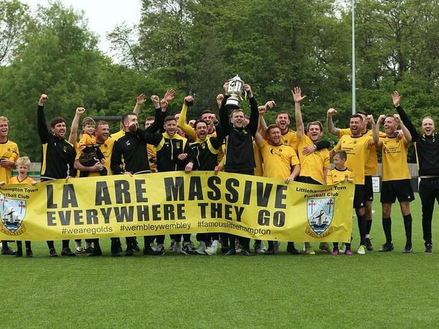 Littlehampton Town take on - and beat - Newhaven in the Peter Bentley Cup final at Horsham FC / Pictures: Martin Denyer