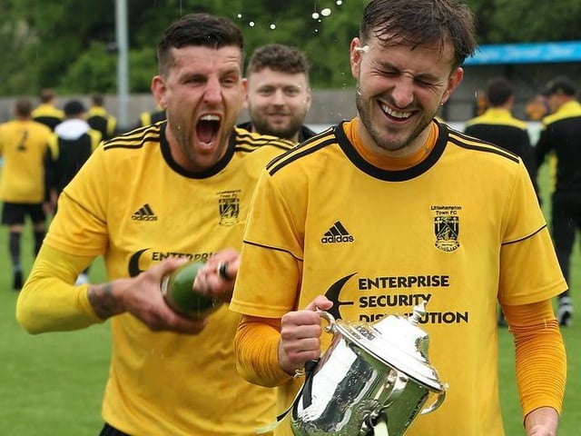 Littlehampton Town take on - and beat - Newhaven in the Peter Bentley Cup final at Horsham FC / Pictures: Martin Denyer