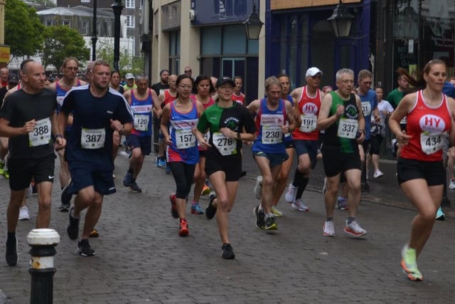 There was a big turnout at the town's five-mile race