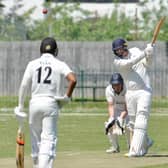 Aden-Jay Wood hits out for Worthing in their win over Broadwater / Picture: Stephen Goodger