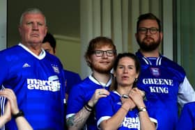 Ed Sheeran at an Ipswich game / Picture: Getty