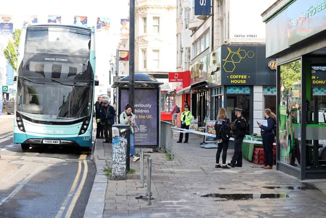 Part of Western Road was sealed off by Castle Street