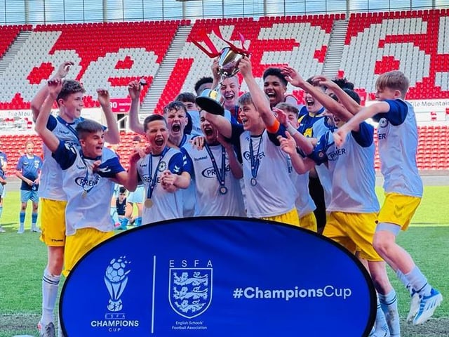 Susex under-14s won the national cup final by beating Kent at Stoke City FC