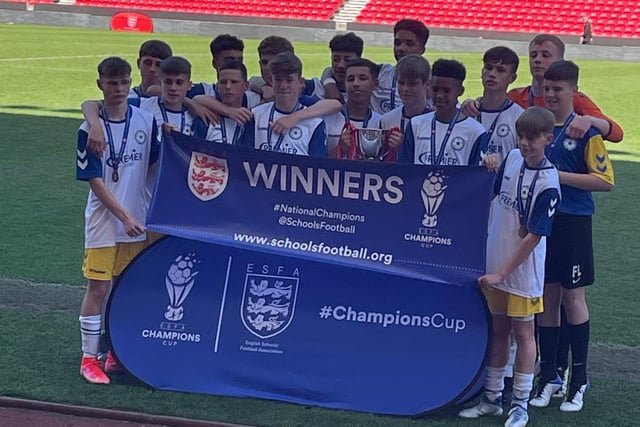Susex under-14s won the national cup final by beating Kent at Stoke City FC