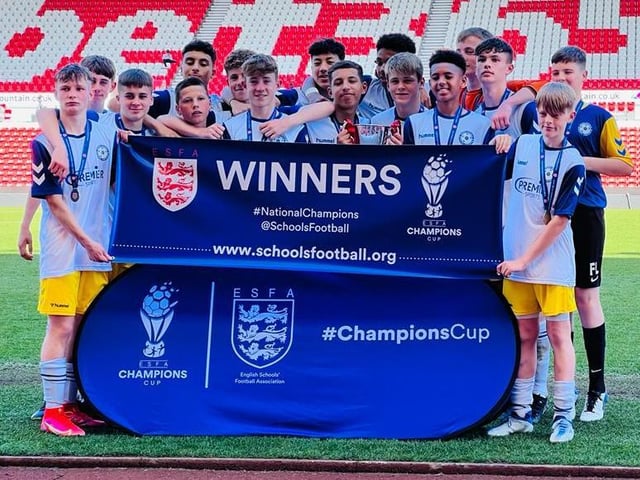 Susex under-14s won the national cup final by beating Kent at Stoke City FC