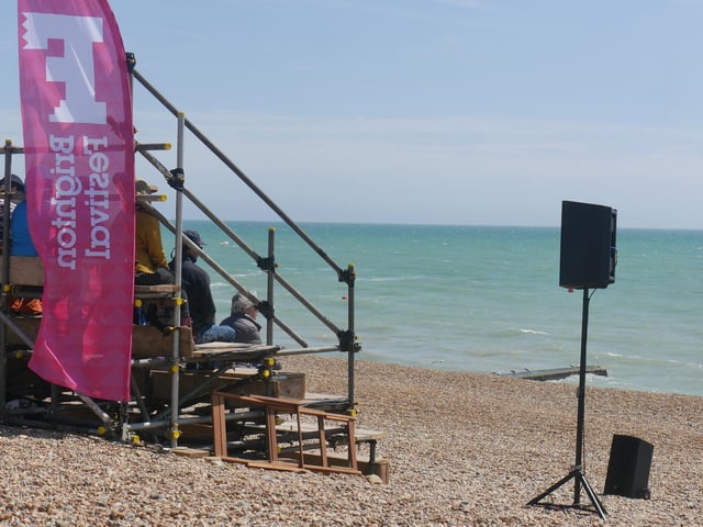 Madeleine Flynn and Tim Humphrey’s Witness Stand installations popped up across the city and beyond with bespoke viewing platforms at Shoreham, The Chattri, Brighton Marina, East Brighton and the West Pier. Local writers and sound artists provided words and soundscapes in response to the different locations and audiences were invited to sit and listen together, contemplating vistas that we rarely pause to see