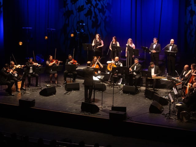 One of the Festival’s many musical highlights saw The Orchestra of Syrian Musicians come to Brighton Dome for a celebration of Syrian culture featuring beautiful strings, contagious rhythms, and soaring vocals