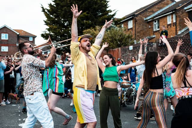 The Festival came to a close at the weekend with two SMOOSH! music and dance parades from Paraorchestra Photo by Chloe Hashemi