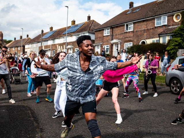 The Festival came to a close in with some riotous performances from Paraorchestra. They put on two SMOOSH! music and dance parades, the first weaving its way through the streets of East Brighton on the final Saturday of the Festival (pictured) and the second along Hove Seafront