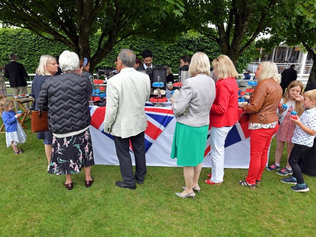 Jubilee themes at Goodwood racecourse's family day / Picture: Malcolm Wells
