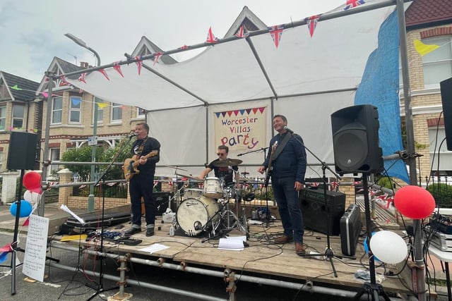 Taking to the stage at the Worcester Villas Street Party in Hove