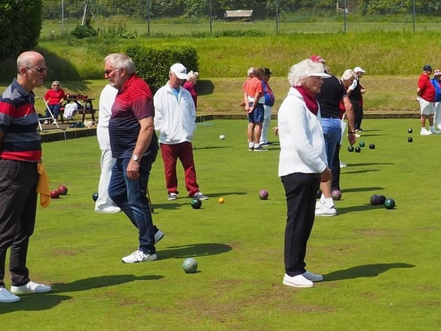 Lancing Bowling Club show their colours