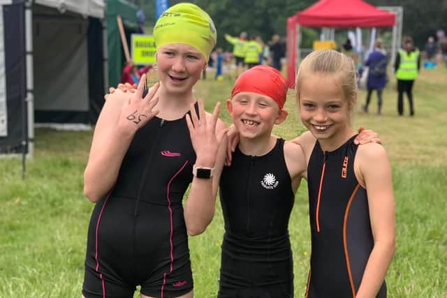HY youngsters at the Ashburnham tri event