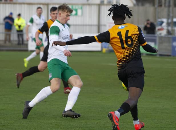 Joe Cook in action for Bognor / Picture: Tommy McMillan