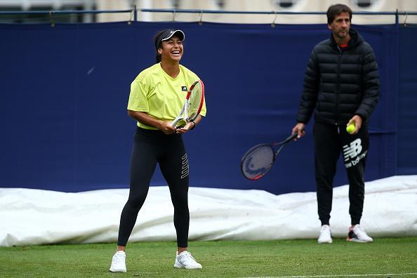 Action on day two of the Rothesay International Eastbourne at Devonshire Park / Photos by Charlie Crowhurst/Getty Images for LTA