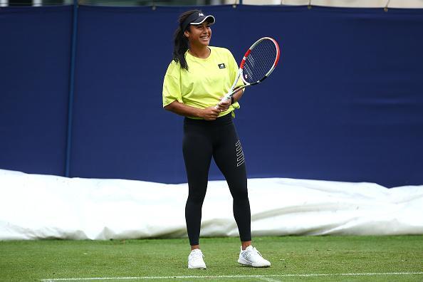 Action on day two of the Rothesay International Eastbourne at Devonshire Park / Photos by Charlie Crowhurst/Getty Images for LTA