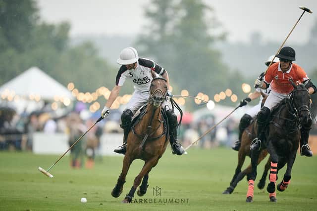 Action in last year's Gold Cup final at Cowdray Park / Picture: Mark Beaumont