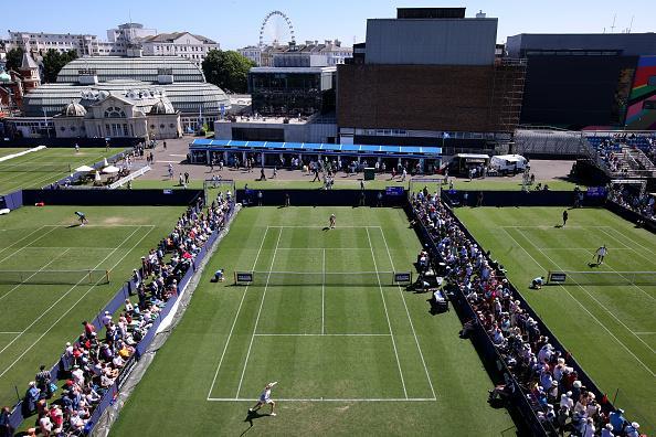 Day three of the Rothesay International Eastbourne at Devonshire Park, Eastbourne (Photos by Mike Hewitt and Charlie Crowhurst/Getty Images for LTA)