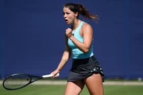 Jodie Burrage of Great Britain had the biggest win of her career on day 3 at Eastbourne / Picture: Getty