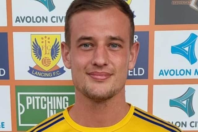 Reece Hallard is one of the new faces at Lancing FC
