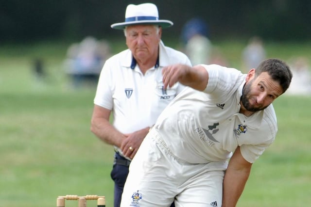 Action from Worthing CC's win at Chippingdale CC, which left them two points clear at the top of the Sussex League division three west / Pictures: Stephen Goodger