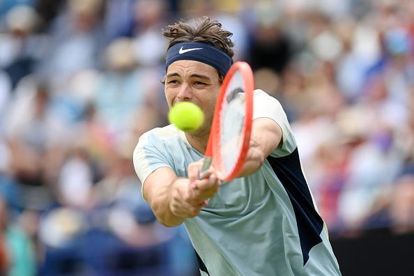 Action from a busy day of finals at Devonshire Park as Eastbourne's 2022 Rthesay International ends / Pictures: Charlie Crowhurst and Mike Hewitt for Getty/LTA