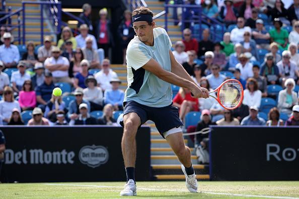 Action from a busy day of finals at Devonshire Park as Eastbourne's 2022 Rthesay International ends / Pictures: Charlie Crowhurst and Mike Hewitt for Getty/LTA