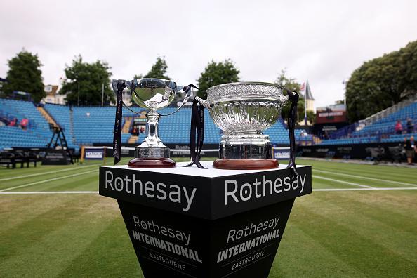 Action from a busy day of finals at Devonshire Park as Eastbourne's 2022 Rthesay International ends / Pictures: Charlie Crowhurst and Mike Hewitt for Getty/LTA