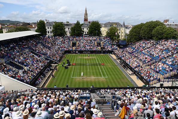 Action from a busy day of finals at Devonshire Park as Eastbourne's 2022 Rthesay International ends / Pictures: Charlie Crowhurst and Mike Hewitt for Getty/LTA