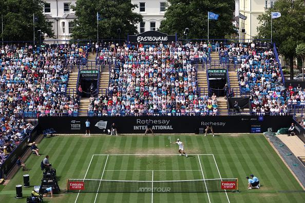 Action from a busy day of finals at Devonshire Park as Eastbourne's 2022 Rthesay International ends / Pictures: Charlie Crowhurst and Mike Hewitt for Getty/LTA