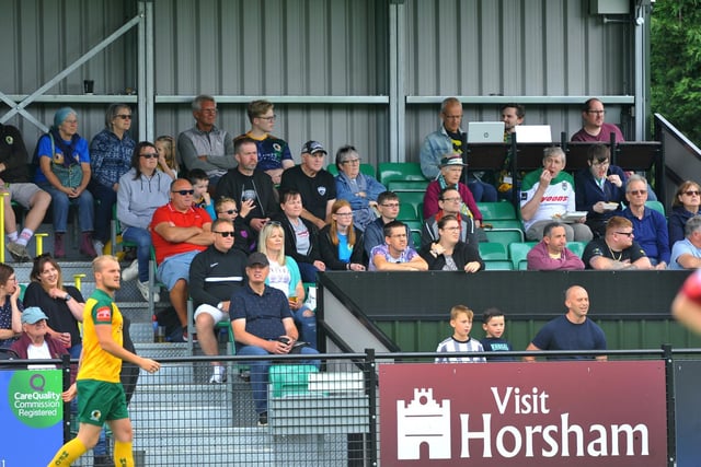 Match action from Horsham and Bognor legend Gary Charman's much-deserved testimonial. The Hornets and the Rocks served up a thrilling 7-7 draw and, fittingly, Charman netted the final equaliser of the game. Pictures by Steve Robards