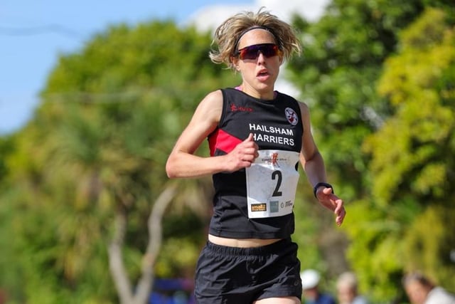 Action from a successful 2022 Eastbourne 10k / Ladies winner Rachel Hillman - Main race pictures by Liam Dyson - others supplied by organisers and runners