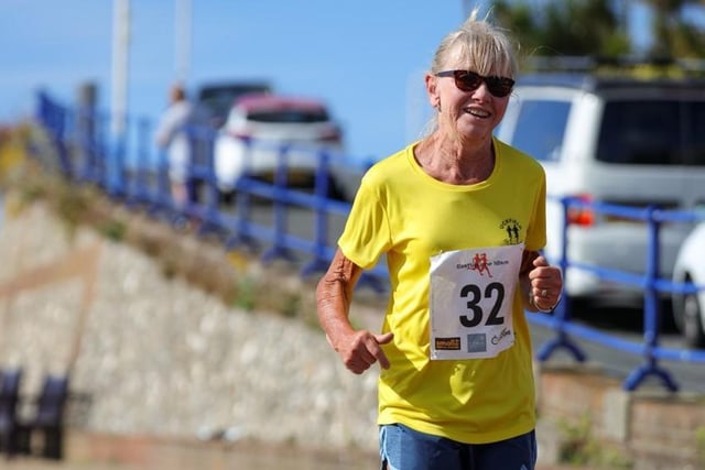Action from a successful 2022 Eastbourne 10k / Anne Anscomb 1st lady 65-69 age group - Main race pictures by Liam Dyson - others supplied by organisers and runners