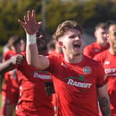 Jasper Pattenden and teammates celebrate Worthing FC's title win and promotion / Picture: Marcus Hoare