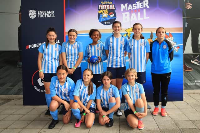 Worthing United's U12 girls - national futsal champions