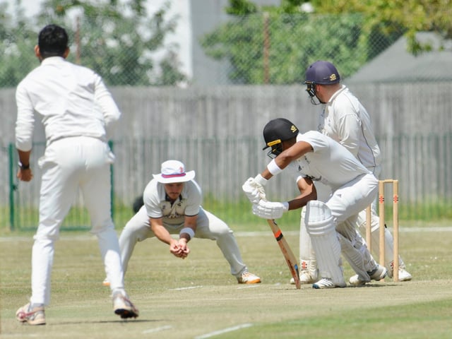 Action from Littlehampton's eight-wicket win at Worthing in division three west of the Sussex League / Pictures: Stephen Goodger