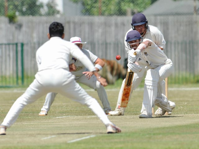 Action from Littlehampton's eight-wicket win at Worthing in division three west of the Sussex League / Pictures: Stephen Goodger